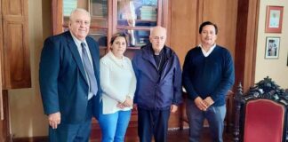 Monseñor Puiggari recibió a la diputada Salinas