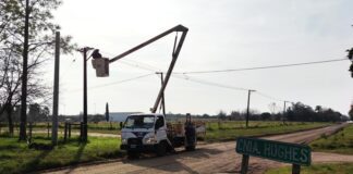 Se realizaron mejoras en el alumbrado de Colonia Hughes