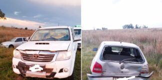 Siniestro Vial en Ruta N°12: Un auto es impactado por una camioneta