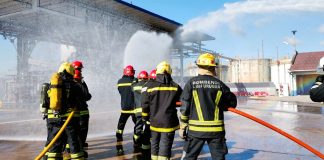Se realizó un simulacro en la terminal YPF Concepción del Uruguay
