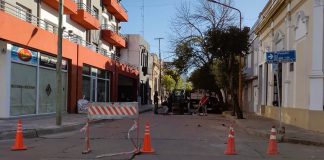 Tránsito cortado por tareas de bacheo hasta el día lunes