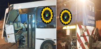 Un tren colisionó con un colectivo, hay 17 heridos