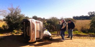 San José: Vuelco de un vehículo deja dos Heridos