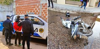 Un delincuente sustrajo una moto y fue visto por su dueño y lo atrapó