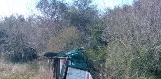Accidente en la Ruta 127: Despiste de una camioneta con un tráiler