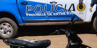 Luego de una persecución, personal policial logra secuestrar una moto con pedido de secuestro