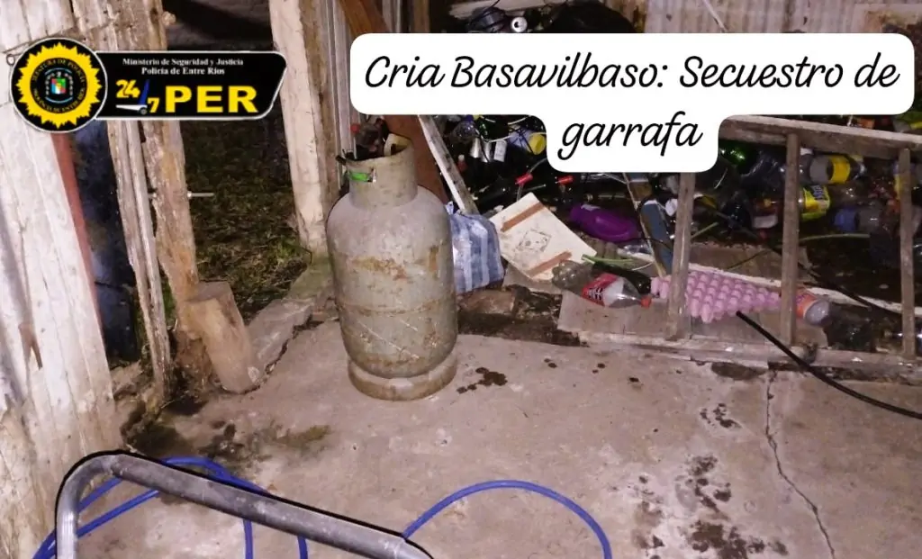 Basavilbaso: Recuperan garrafa recientemente sustraída