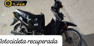 Personal policial recuperó un motovehículo recientemente robado