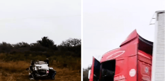 Un automóvil se cruzó de carril y chocó de frente con un camión en la autovía Artigas