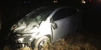 Despiste y vuelco en la Autovía Gral. Gervasio Artigas hay tres personas lesionadas