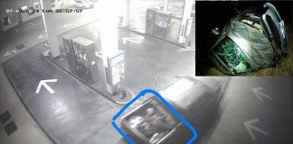 Denuncian robo de las ruedas del auto accidentado en RN14 en una estación de servicio