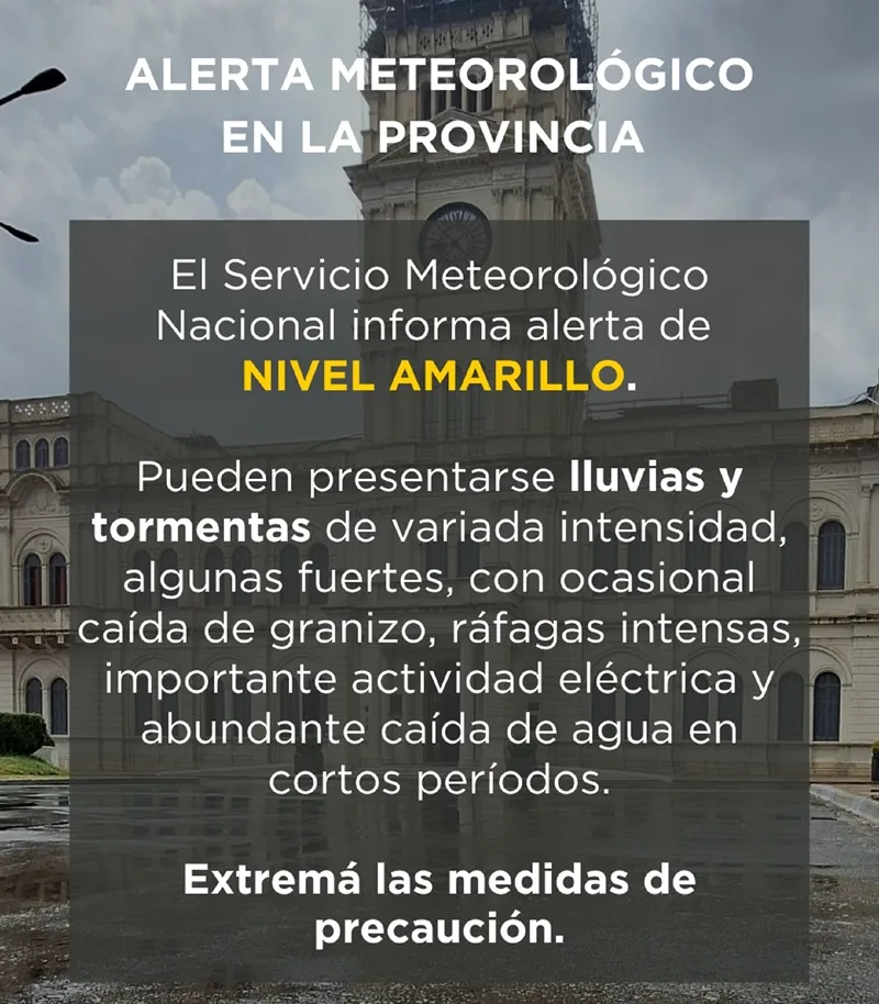 Doce departamentos entrerrianos en alerta por lluvias y tormentas para este fin de semana