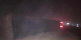 Autovía Nacional 14: Un camión volcó en la madrugada de hoy