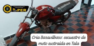 Policía de Basavilbaso recupera motocicleta robada en Rosario del Tala