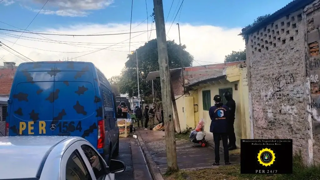 Operativo antidrogas en Entre Ríos: Allanamientos, secuestro de droga y personas detenidas