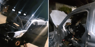 Incendio de un utilitario en Herrera