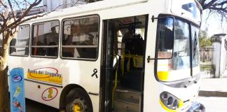 Recorrido del transporte urbano de pasajeros en ciudad