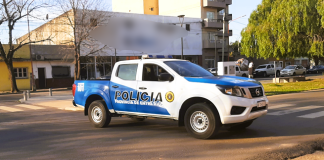 Choque en Galarza y Erausquin entre una moto y un automovil