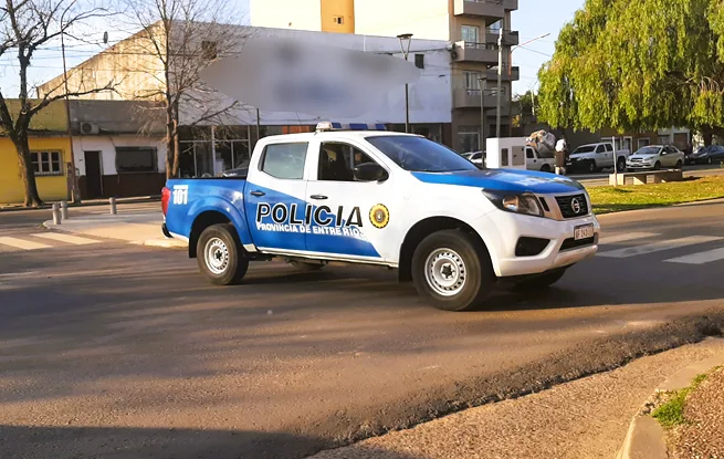Choque en Galarza y Erausquin entre una moto y un automovil