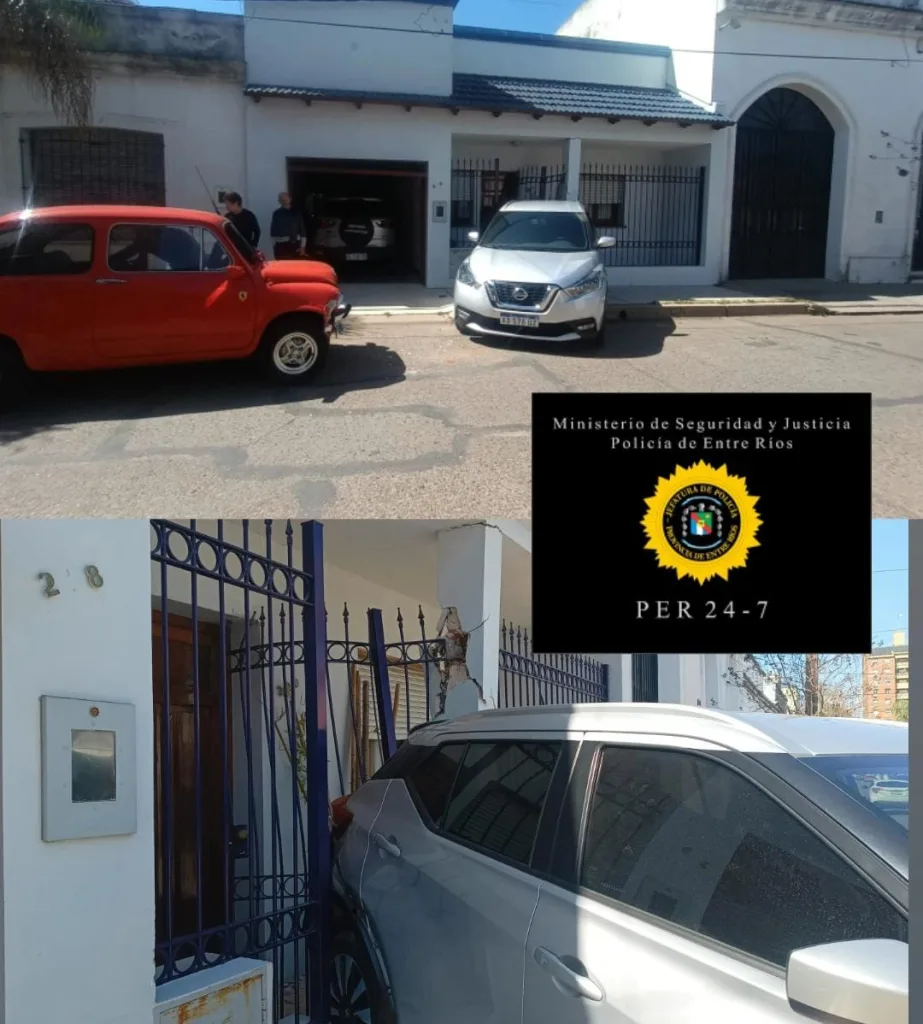 Choque en Tibiletti y Almafuerte: Camioneta se incrustó en una vivienda tras colisionar