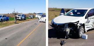 Victoria: Triple choque en ruta 11