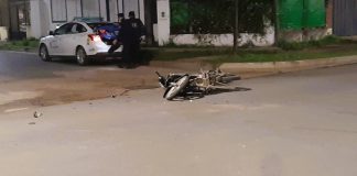 Siniestro vial en Bvard Yrigoyen y Congreso de Tucumán: Motociclistas sufren graves lesiones tras colisión