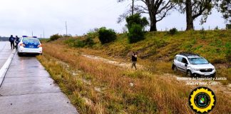 Despiste de un Automóvil en la Autovía José Gervasio Artigas