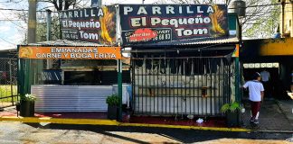 Se incendió una parrilla en la ciudad, dos personas fueron trasladadas al Hospital