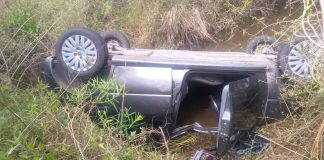 Despiste de automóvil en Ruta 4: conductor hospitalizado tras perder el control del vehículo