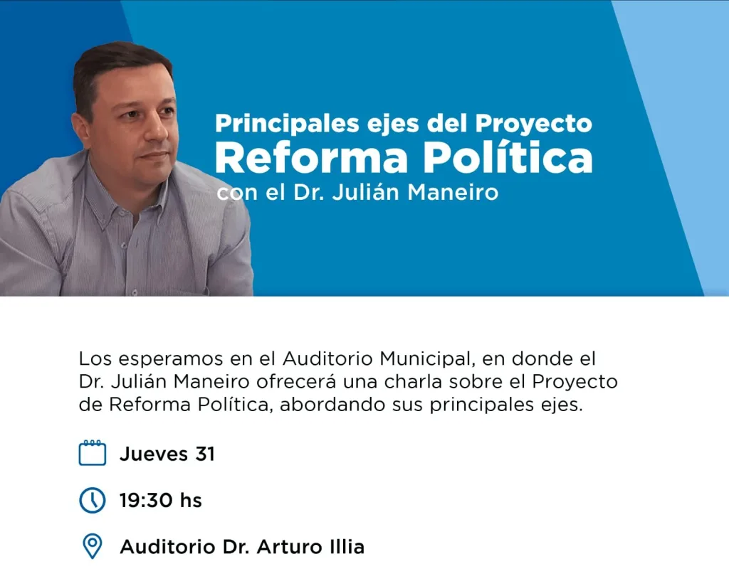 Municipio y Provincia presentarán el Proyecto de Reforma Política