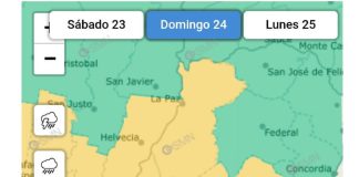 Alerta amarilla por tormentas para la zona oeste de Entre Ríos