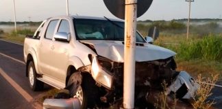 Accidente en la Ruta 12: Conductor de una camioneta pierde el control al esquivar un ciervo Axis