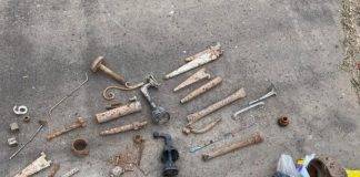 Vandalismo en plaza Margharita Thea de Caseros