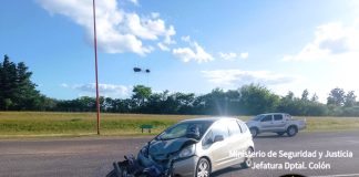 Motociclista resultó con lesiones graves tras colisión en Ruta 135