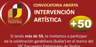 Encuentro de Teatro: invitan a la Celebración Gardeliana