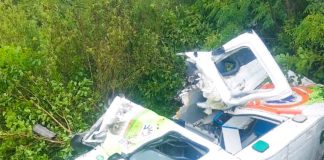 RN12: Una ambulancia de Santa Elena despistó y cayó desde un puente