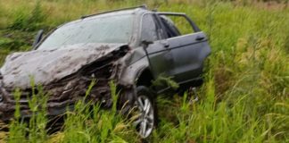 Ruta Nacional 12: Una camioneta despistó tras las inclemencias del tiempo