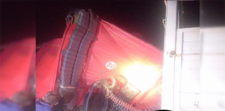 Colisión entre dos camiones en la Ruta 14