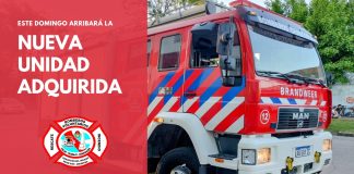 Este domingo llega la nueva autobomba adquirida por Bomberos de Concepción del Uruguay