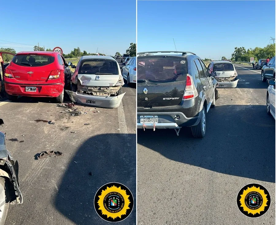 Finde Largo: Choque en Cadena en Ruta Nacional N°12