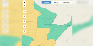 Alerta amarilla por tormentas fuertes para Entre Ríos