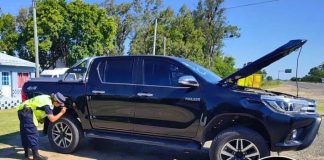 Detienen vehículo robado en operativo de seguridad vial en el norte de la Provincia, viajaba una familia