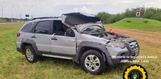 Despiste y Vuelco de un Automóvil en la Autovía G. Artigas: Un persona resultó herida