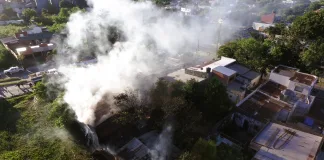 Bombero y vecinos heridos en voraz incendio de maderera en Concepción del Uruguay