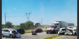Fatal accidente en la Ruta 12: Un muerto y un herido grave en choque frontal en Isla Talavera
