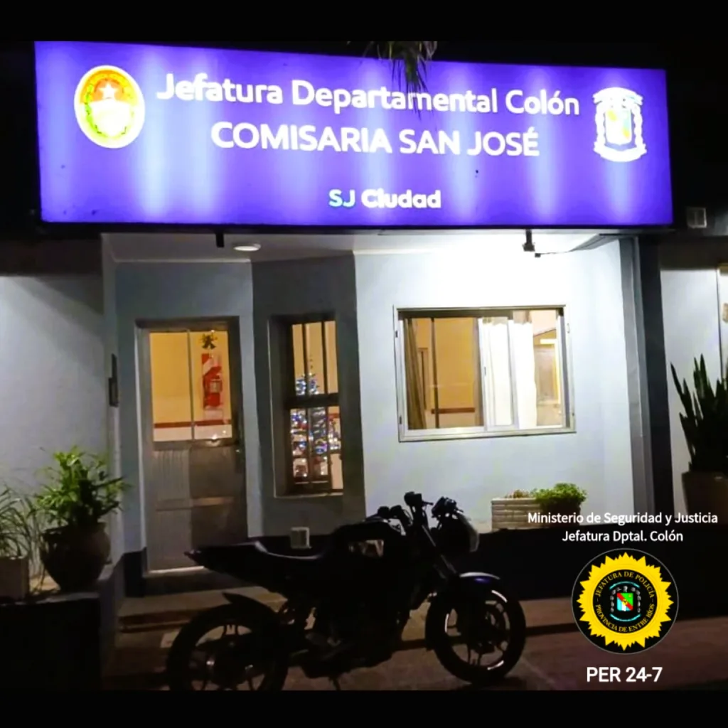 San José: Encuentran motocicleta robada en Concepción del Uruguay