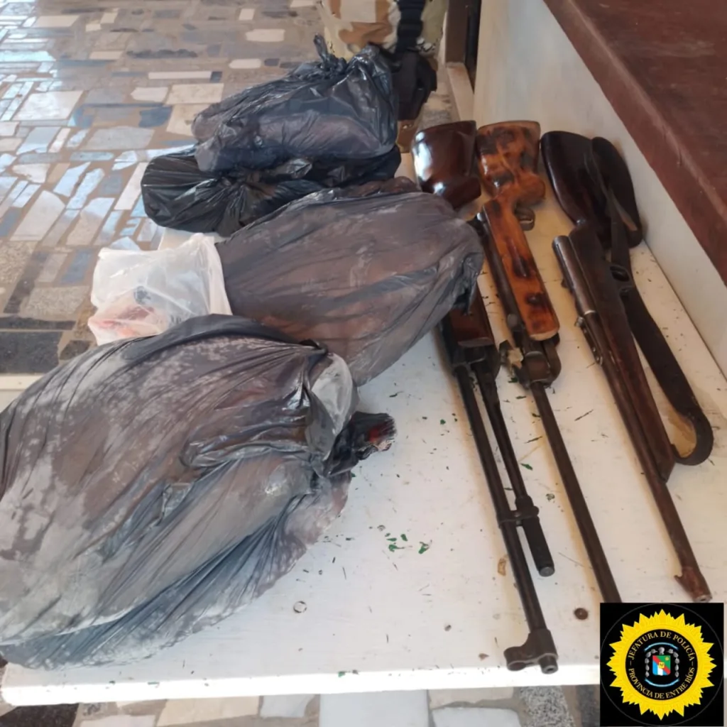 Allanamiento por caza ilegal en Diamante