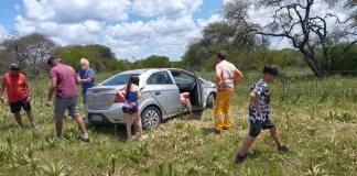Siniestro vial en la Autovía N°14: vuelco de un vehículo dejó tres heridos