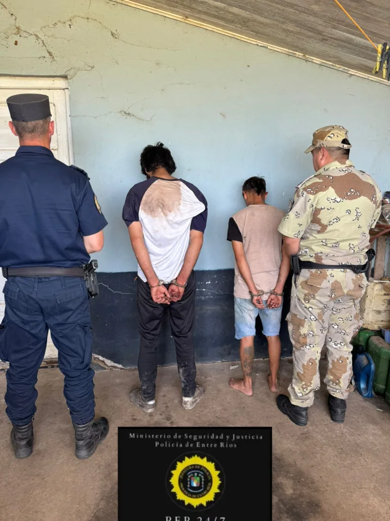 Detenidos por Abigeato: Dos Hombres Capturados Tras Carnear una Ternera