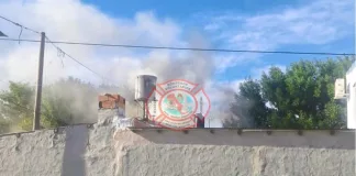 Principio de incendio en una vivienda